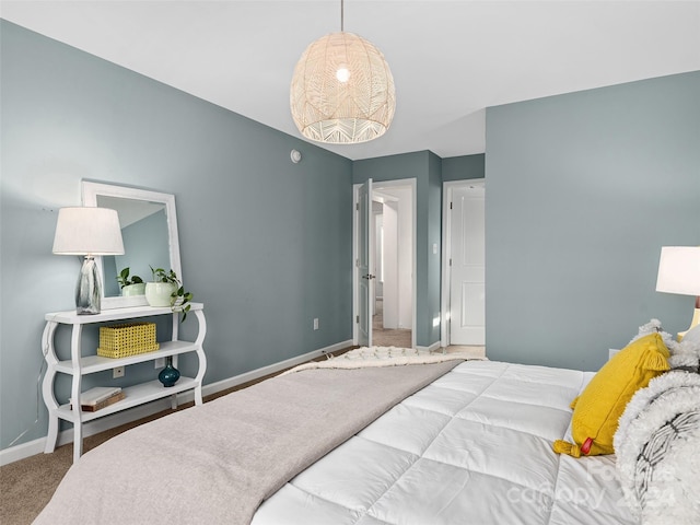 view of carpeted bedroom