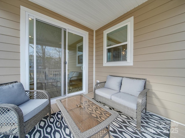 exterior space featuring outdoor lounge area