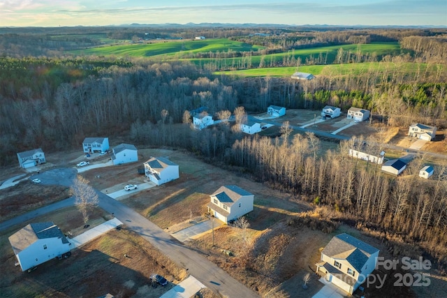 aerial view featuring a rural view