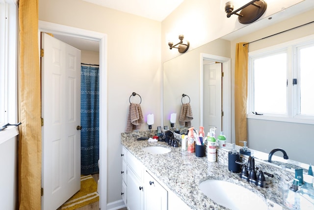 bathroom featuring vanity