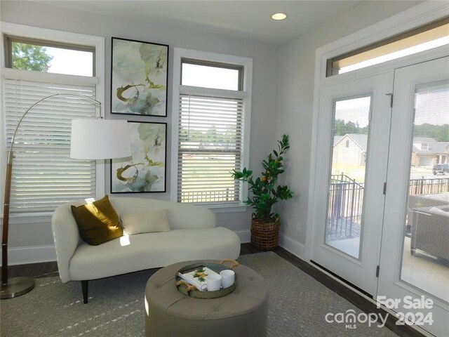 sitting room featuring a wealth of natural light