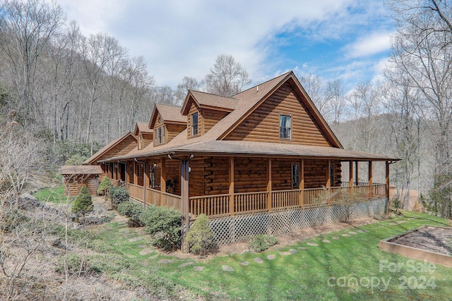 view of front of home with covered porch