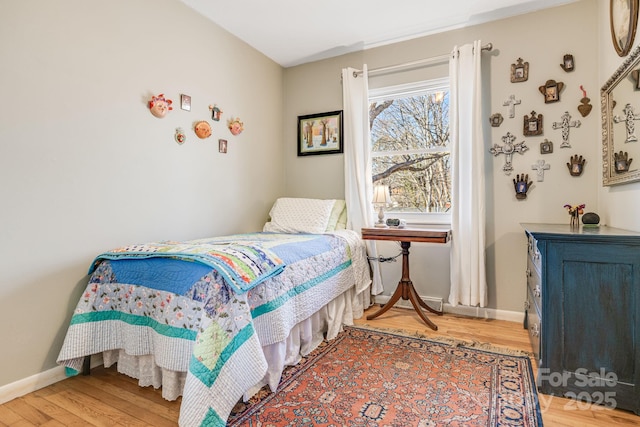 bedroom featuring wood-type flooring