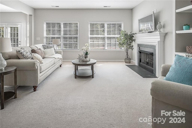 view of carpeted living room