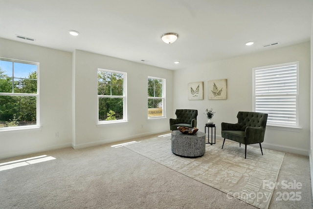 5230 Verona Rd Unit 80, Charlotte, NC 28213 - living area featuring plenty of natural light, baseboards, carpet, and recessed lighting