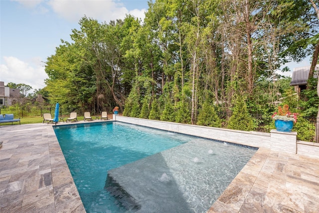 view of pool with a patio