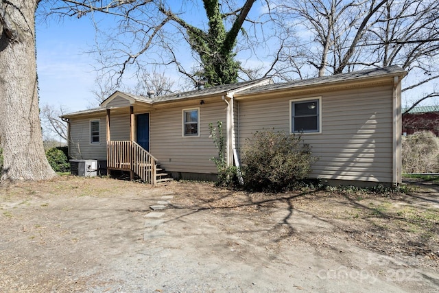 single story home featuring central AC