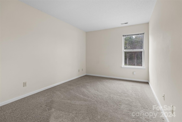 spare room with carpet floors and a textured ceiling