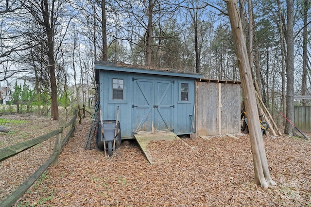 view of outbuilding