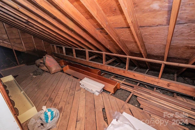 view of attic