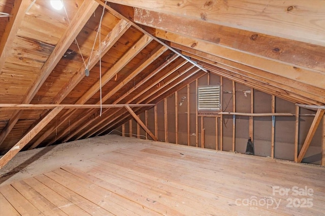 view of attic