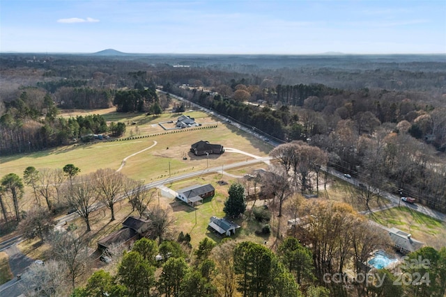 drone / aerial view featuring a rural view