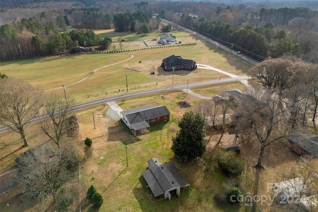 drone / aerial view featuring a rural view