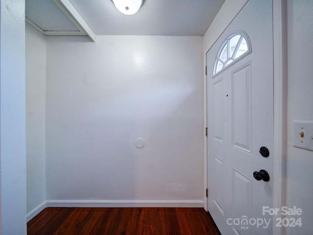 entrance foyer with dark hardwood / wood-style flooring