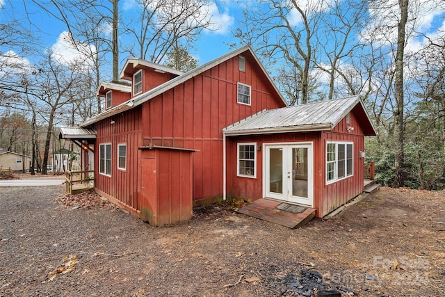 exterior space featuring french doors