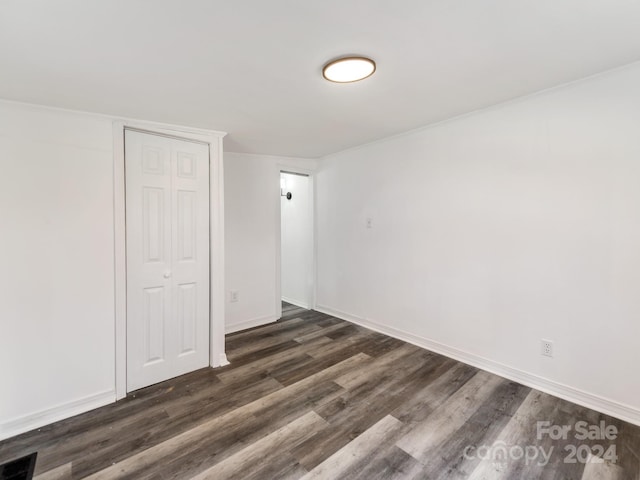 interior space featuring dark hardwood / wood-style flooring