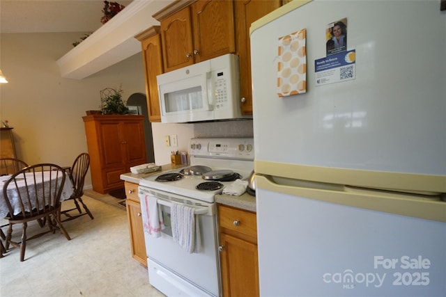 kitchen with white appliances