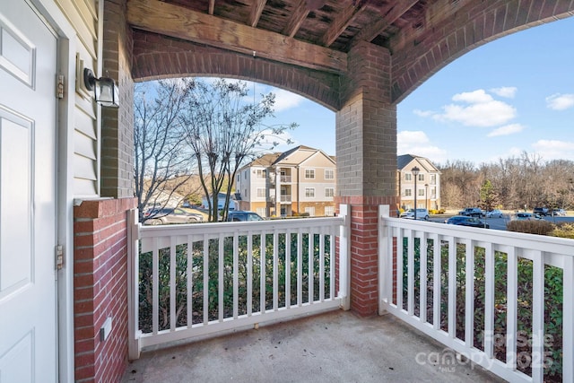 balcony with covered porch