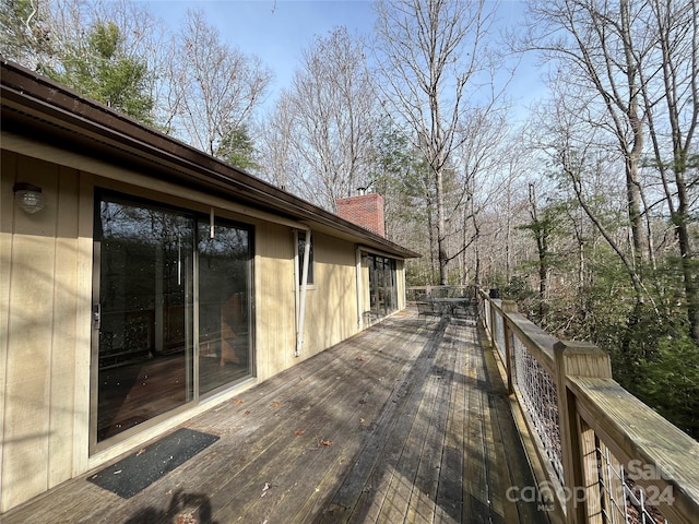 view of wooden deck