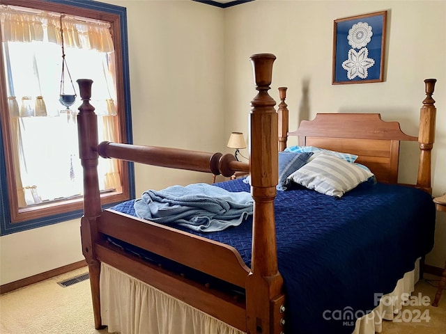 view of carpeted bedroom