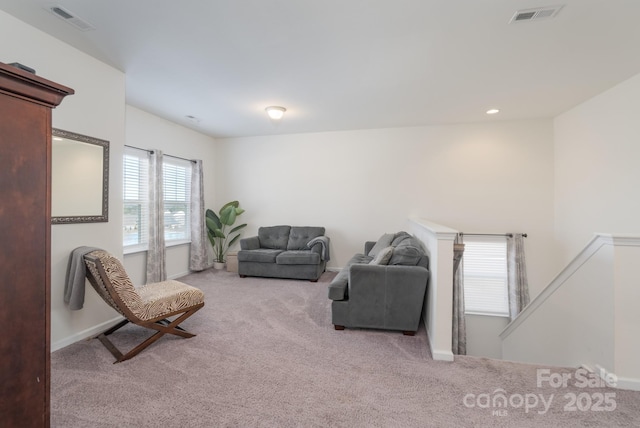 view of carpeted living room