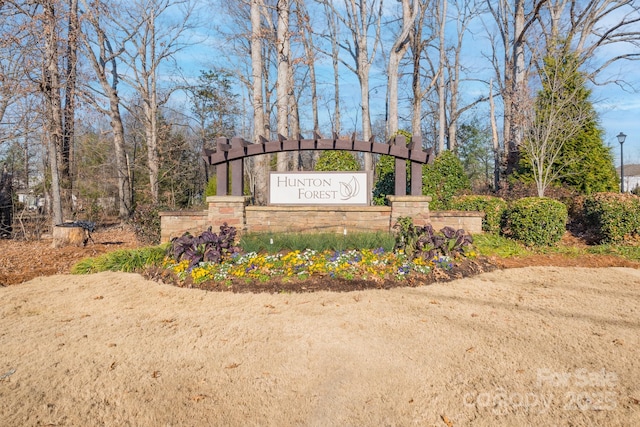 view of community sign