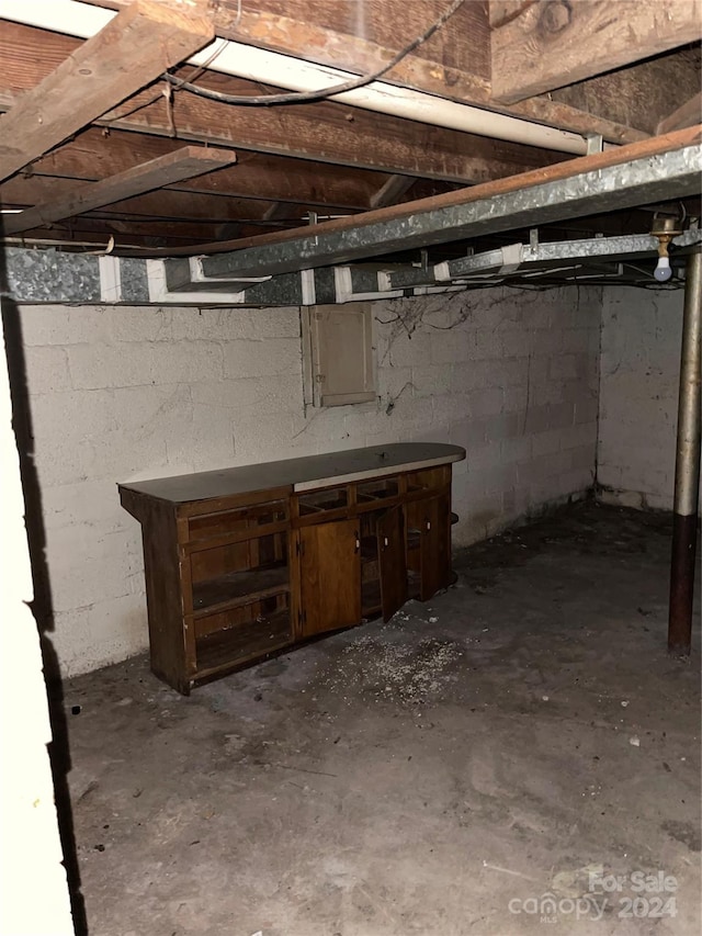 view of basement