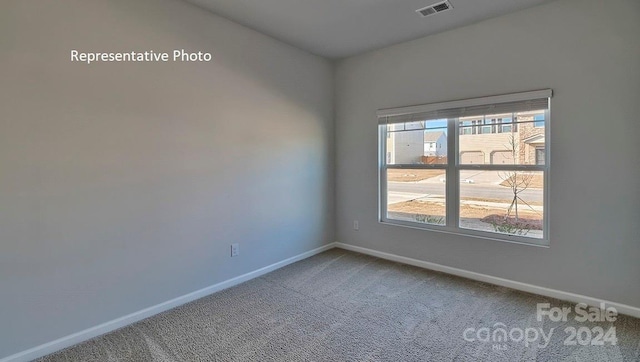 view of carpeted spare room