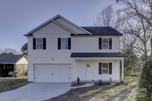 front facade featuring a garage