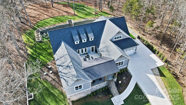 birds eye view of property