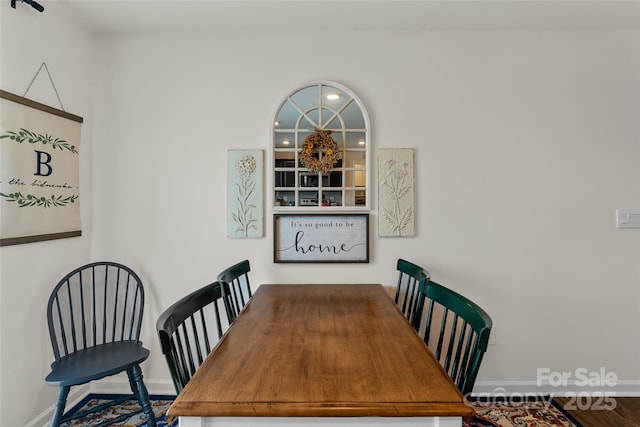 view of dining space