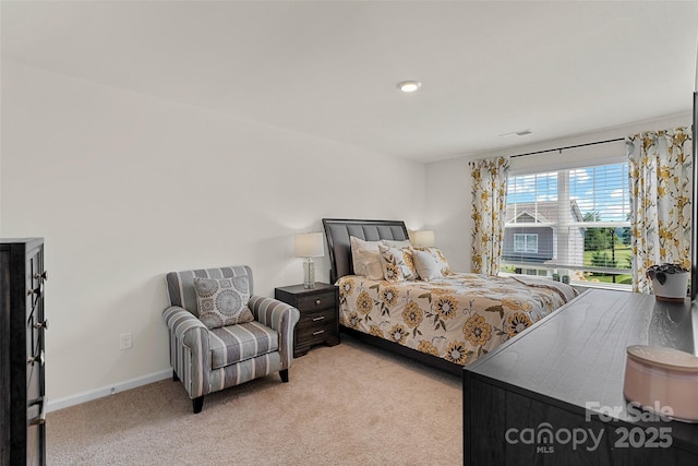 view of carpeted bedroom