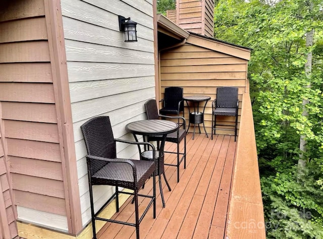 view of wooden deck