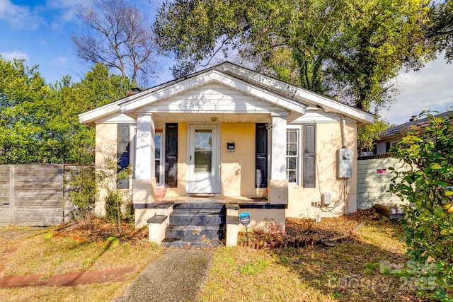 bungalow featuring covered porch