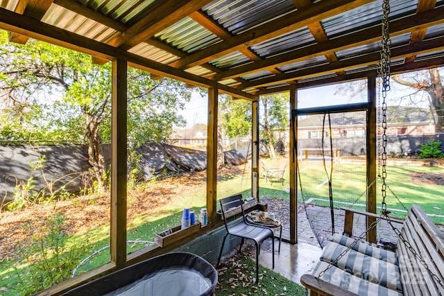 sunroom with a healthy amount of sunlight