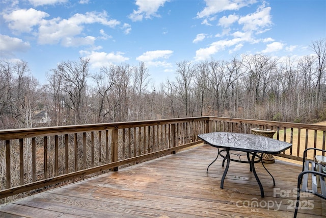 view of wooden terrace