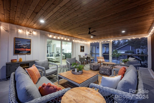 view of patio / terrace with an outdoor hangout area