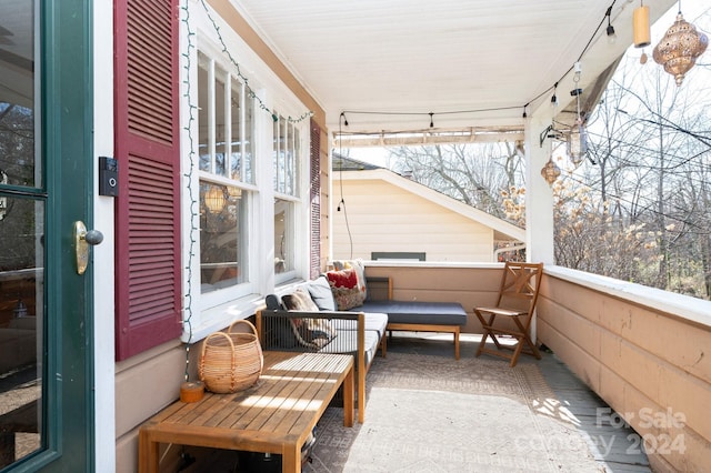 balcony with a porch