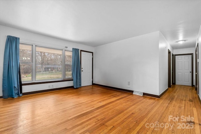 empty room featuring light hardwood / wood-style flooring