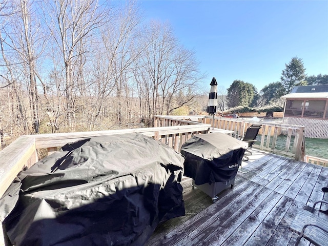 deck featuring a sunroom