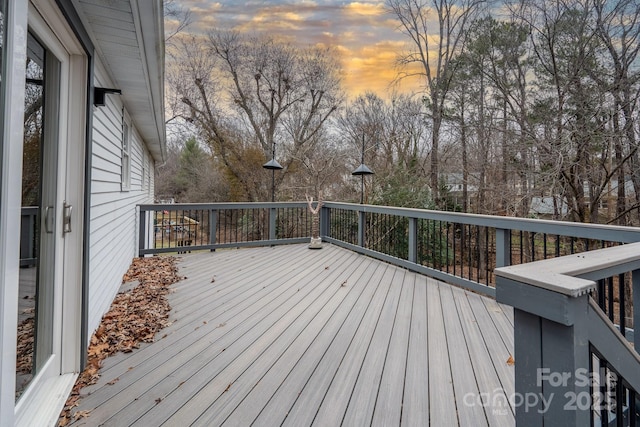 view of deck at dusk