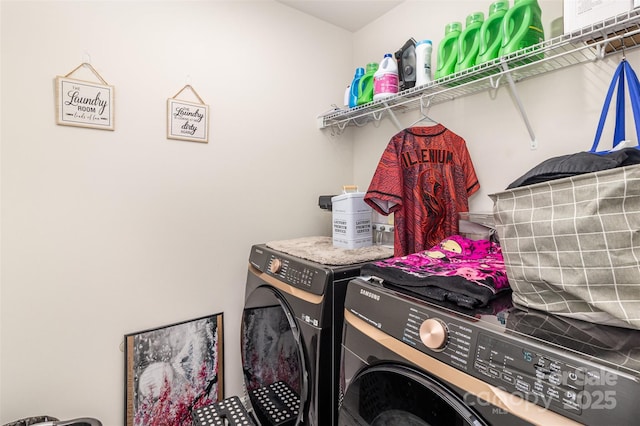 laundry room with separate washer and dryer