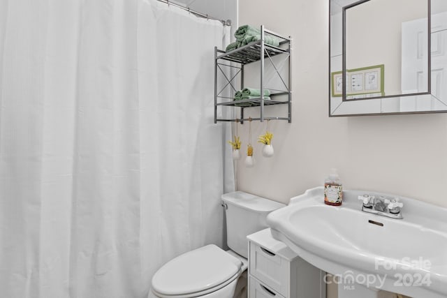 bathroom with toilet and sink