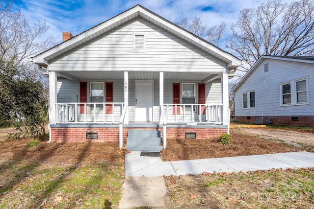 view of bungalow-style home