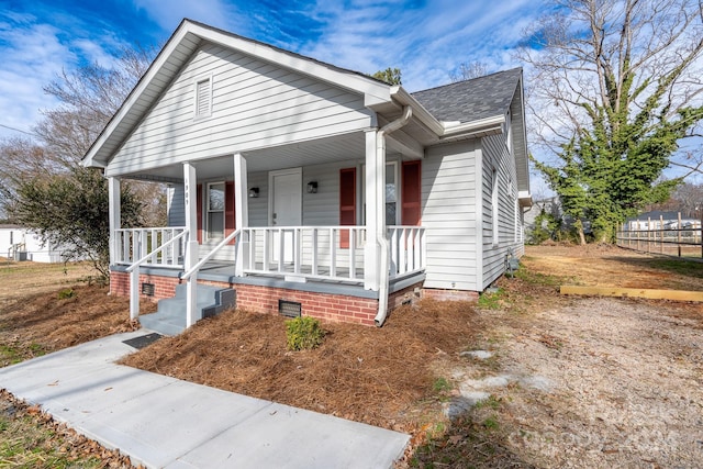 bungalow-style house featuring a porch