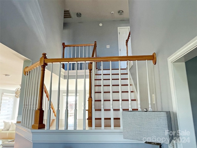 staircase featuring a healthy amount of sunlight