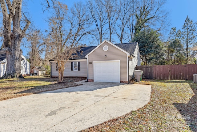 view of side of property featuring central AC unit