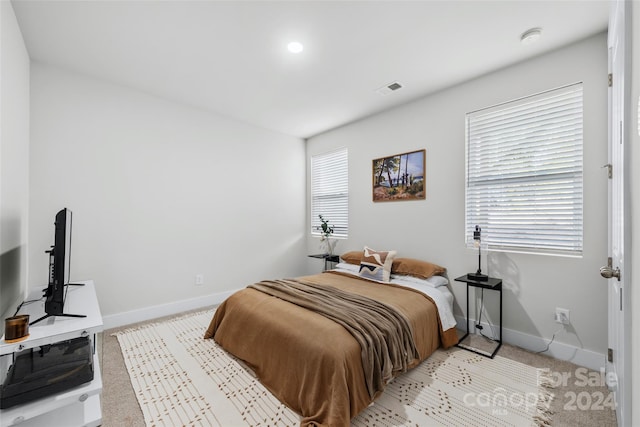 view of carpeted bedroom