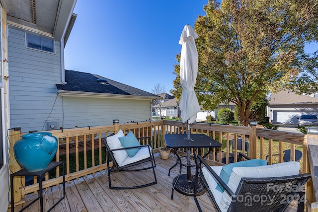 view of wooden deck