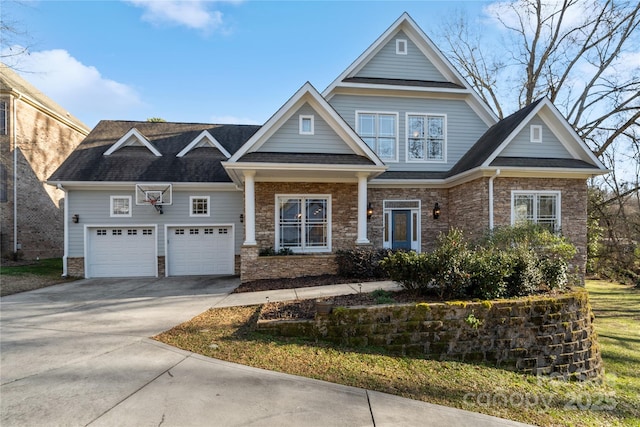 view of front of home featuring a garage